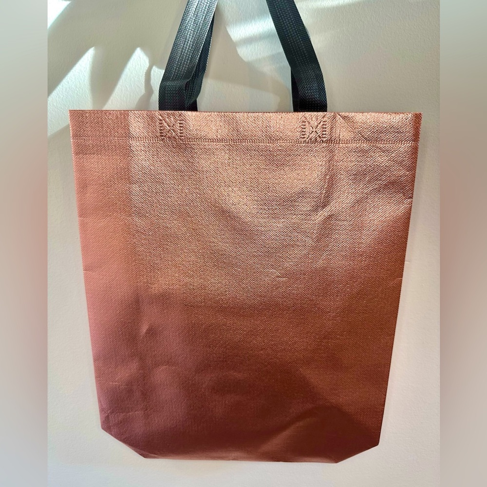 Metallic Rose Gold Medium Tote Bag